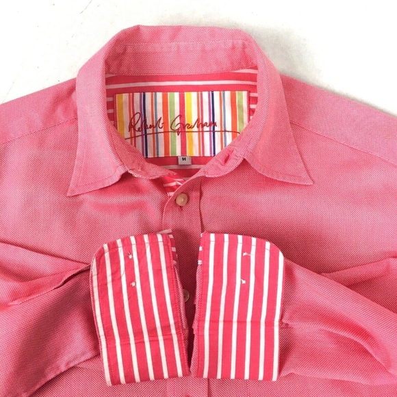 Robert Graham Other - Robert Graham Men’s Pink Salmon Coral Flip Cuffs